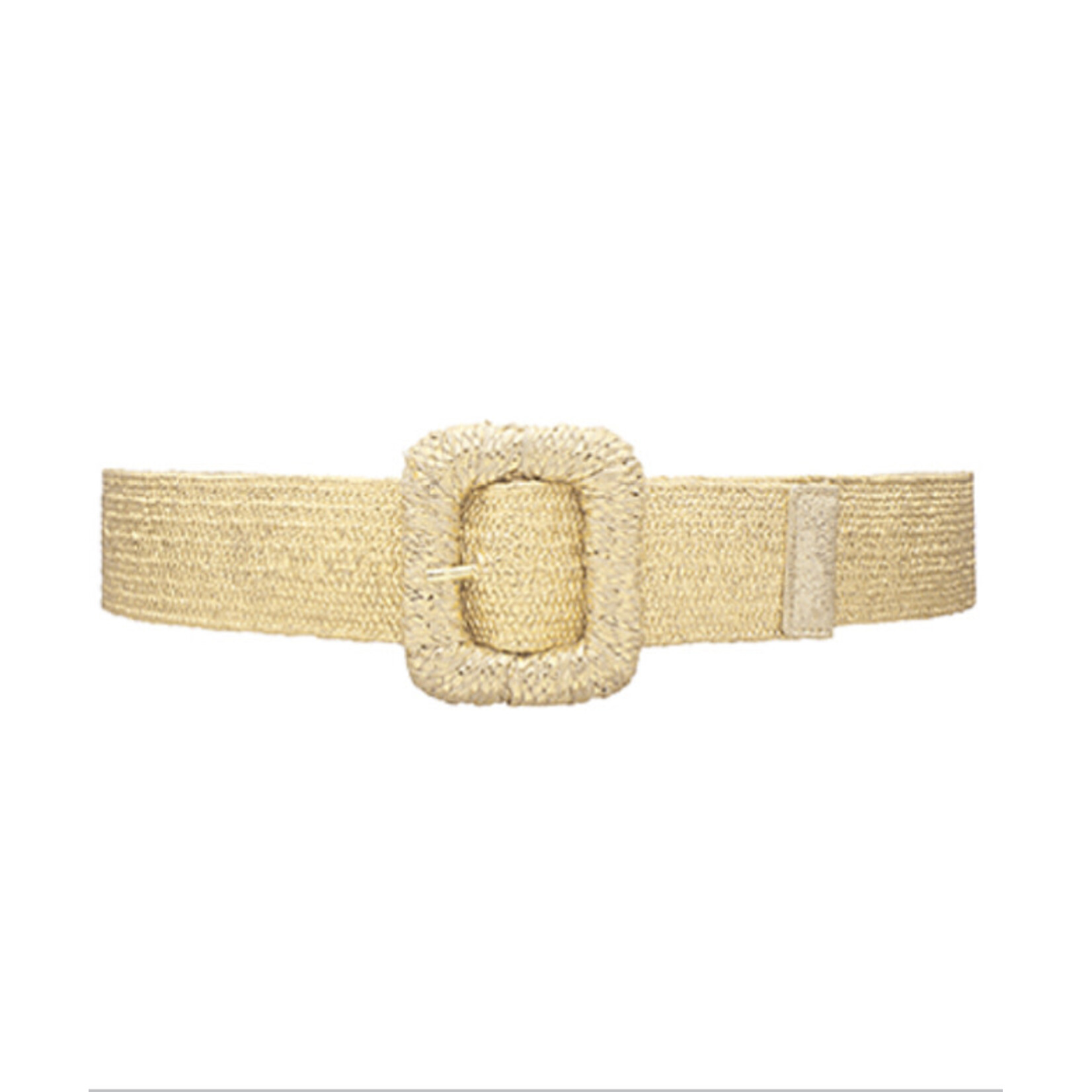 Woven Stretch Belt - Gold
