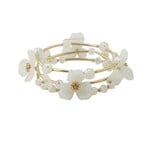 Crystal Flower and Gold Bar Bracelet Set