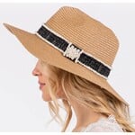 Straw Hat with Black Band