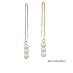 3 Pearl Chain Thread Earrings-WATERPROOF