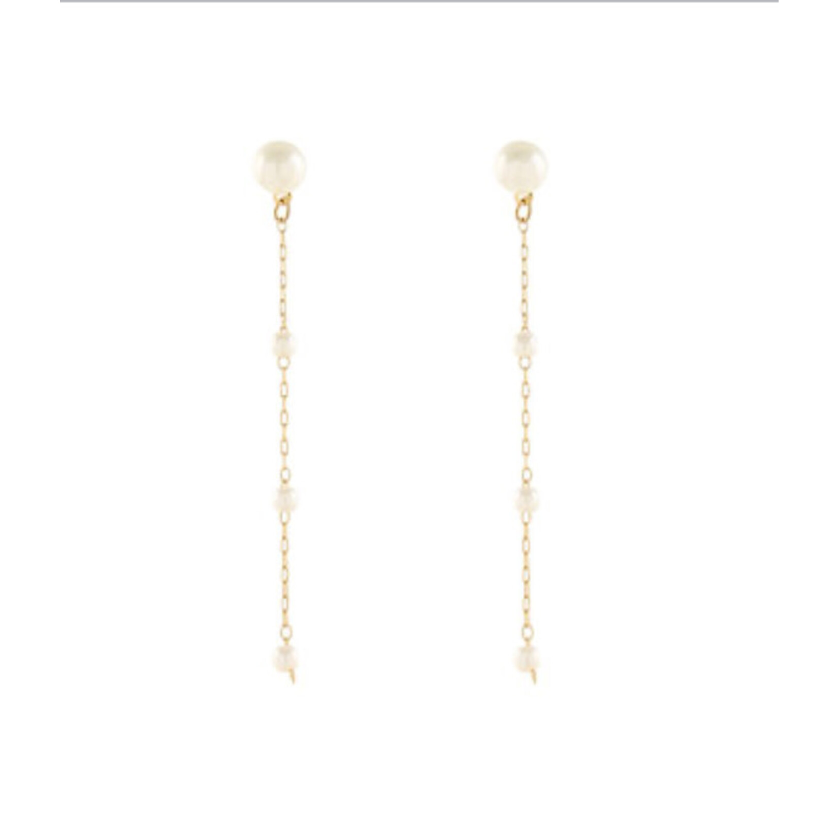 Pearl Linear Drop Earrings