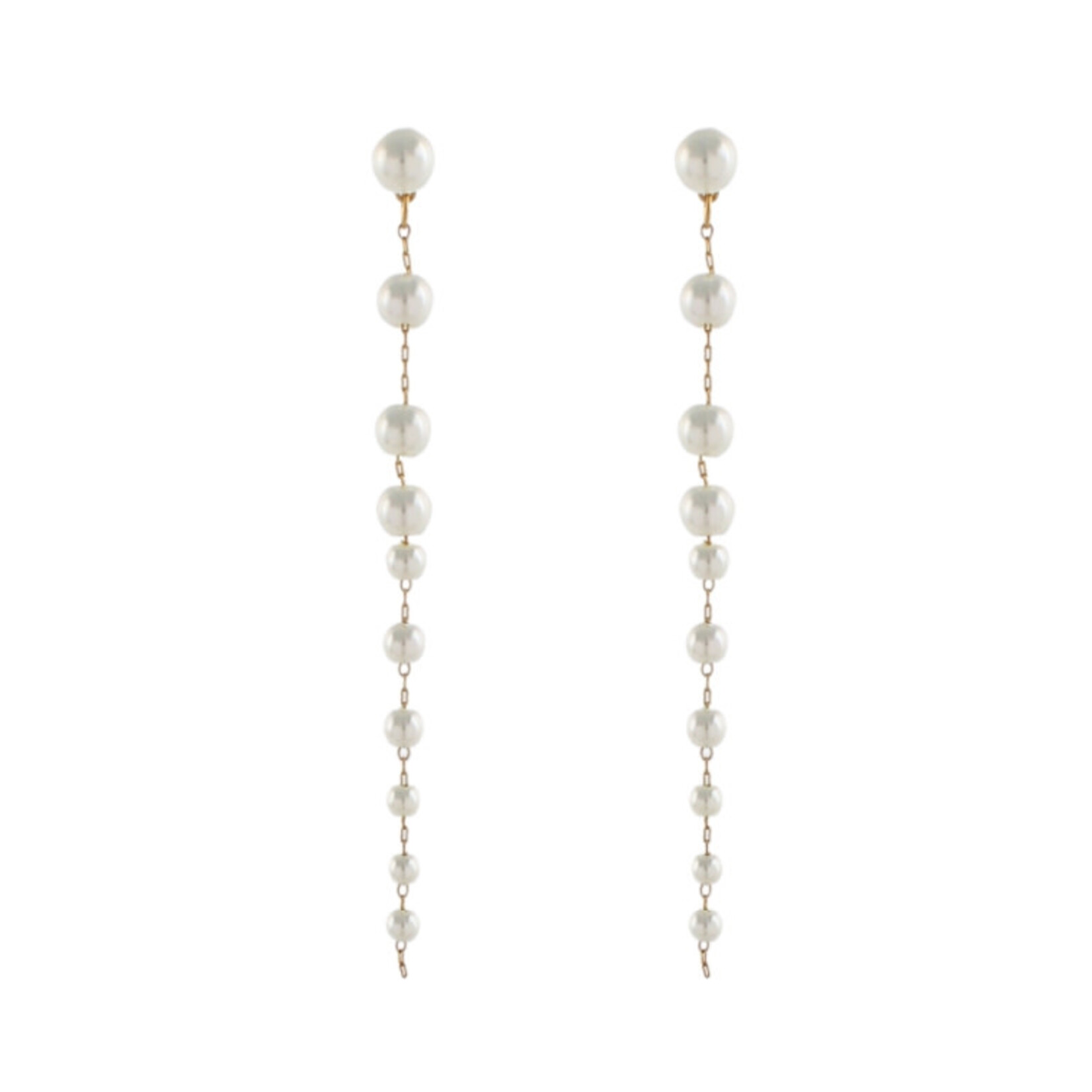 Round Pearl Drop Earrings