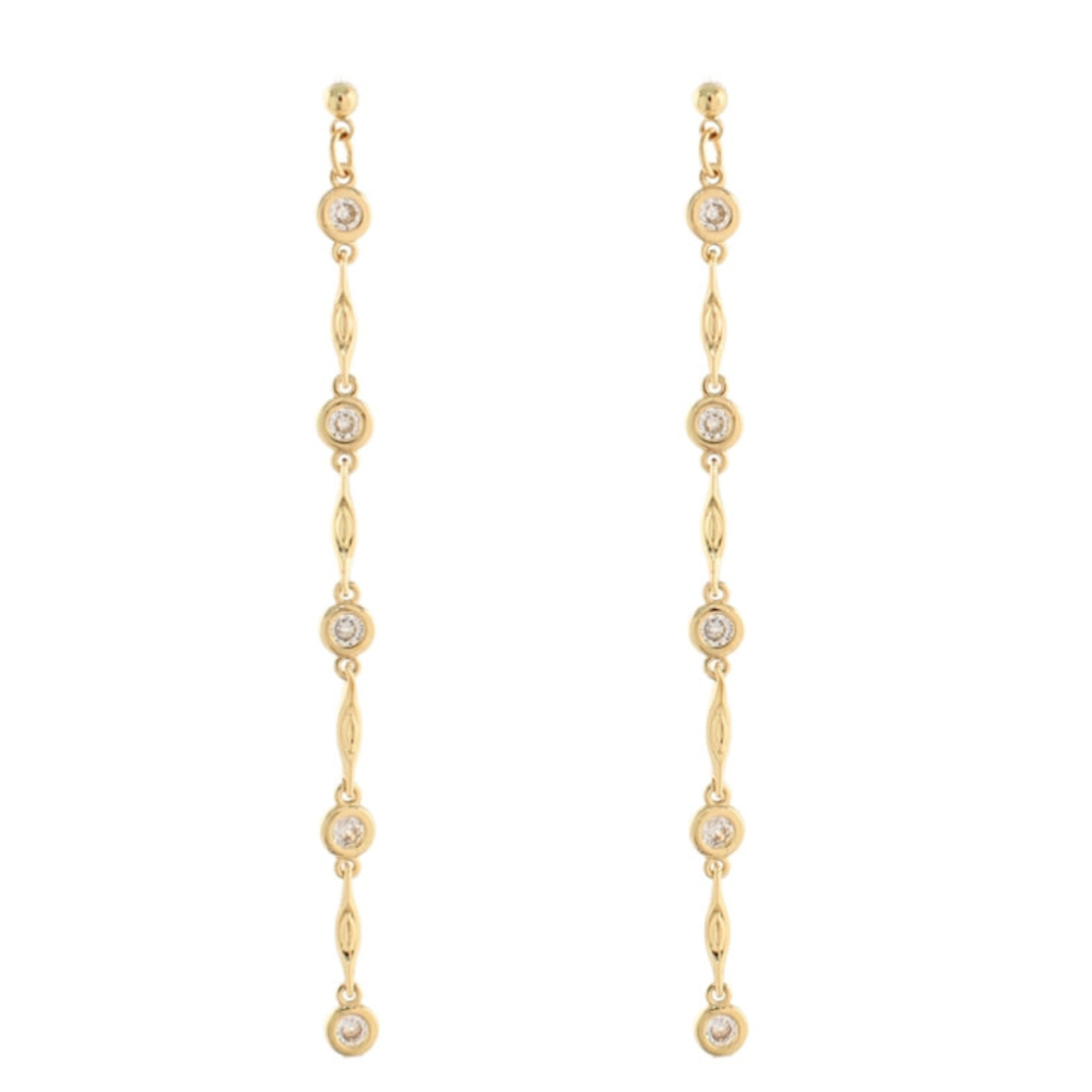 Crystal Station Long Earrings