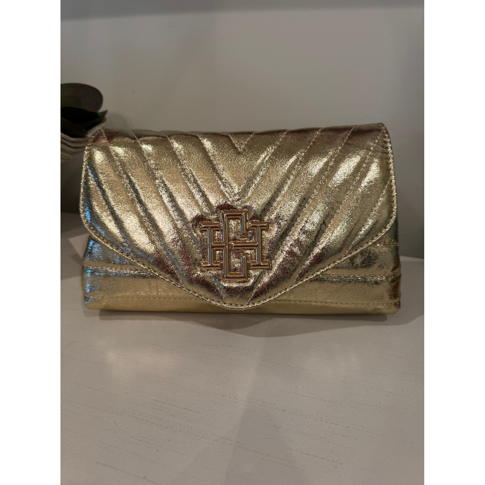 Caroline Hill Brandy Crossbody-Glimmer Gold