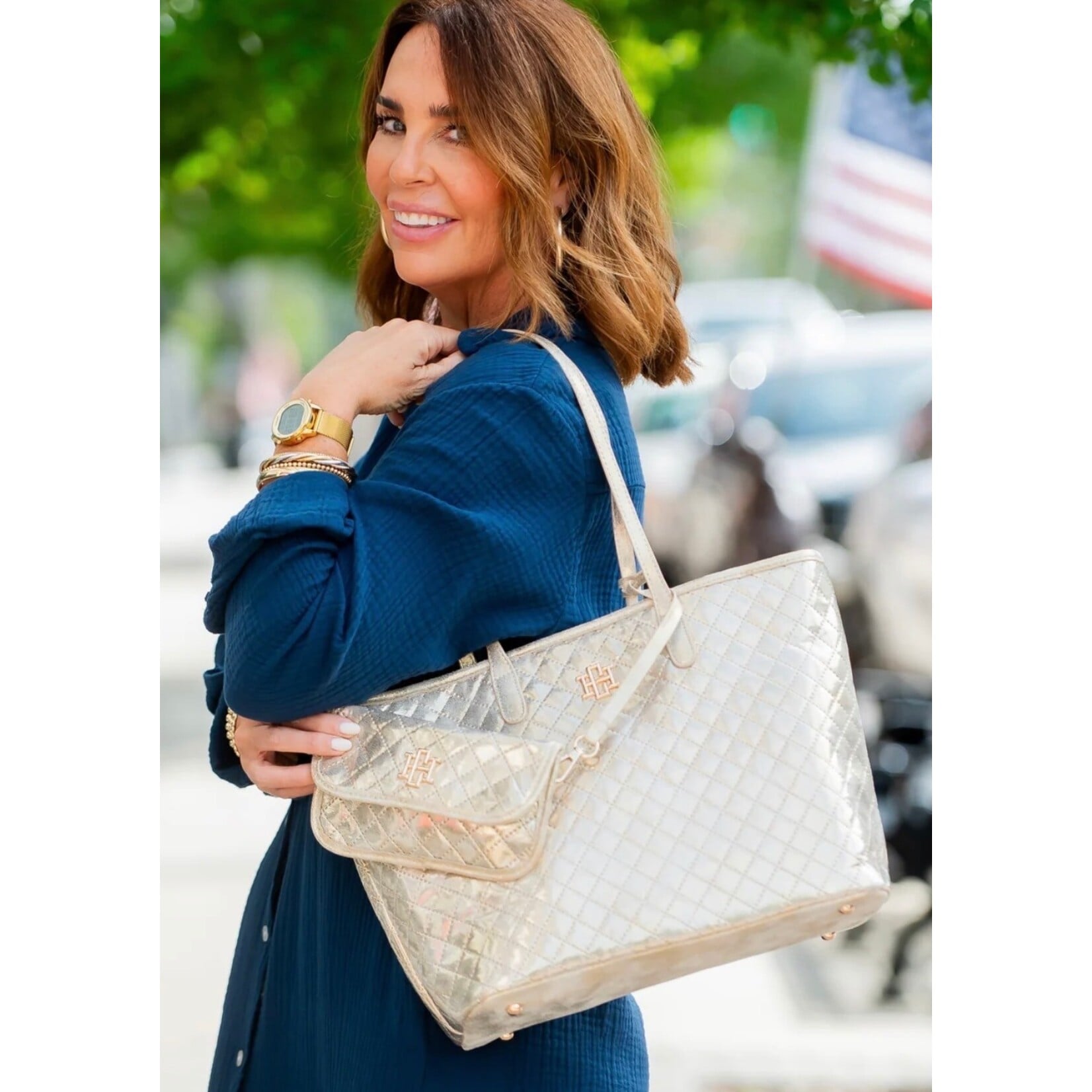 Caroline Hill  Sheffield Tote-Champagne Pip
