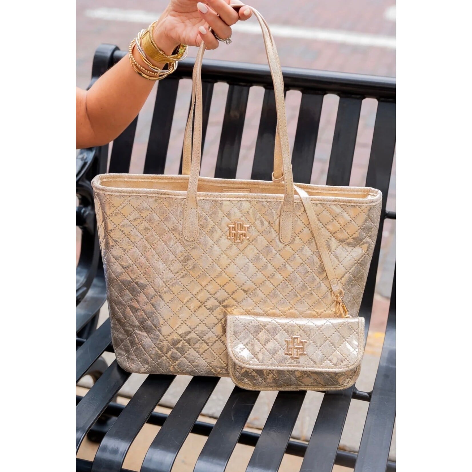 Caroline Hill  Sheffield Tote-Champagne Pip