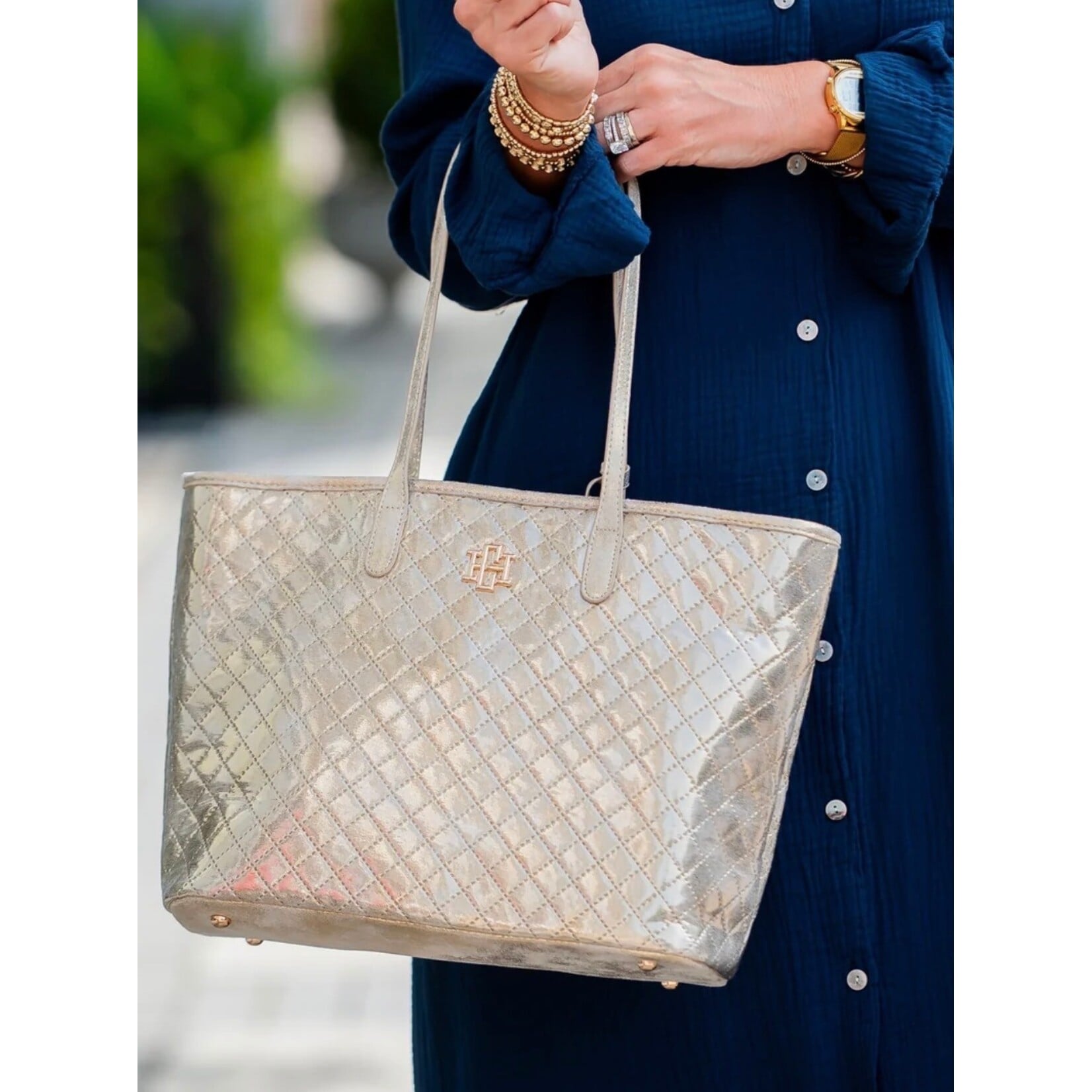 Caroline Hill  Sheffield Tote-Champagne Pip