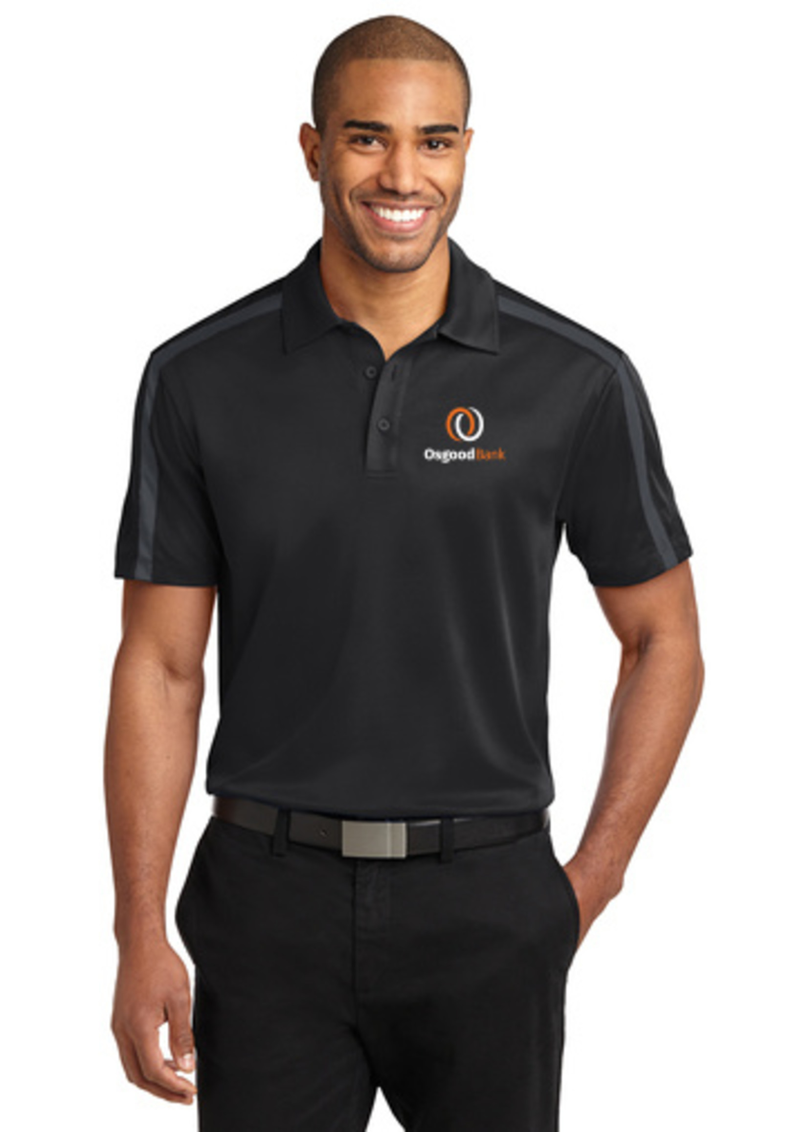 Port Authority OSGOOD BANK Silk Touch Performance Colorblock Stripe Polo K547
