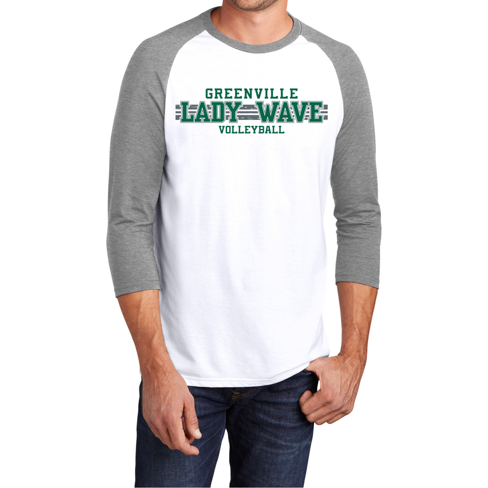 GREENVILLE VOLLEYBALL - Quarter Sleeve Triblend DM136