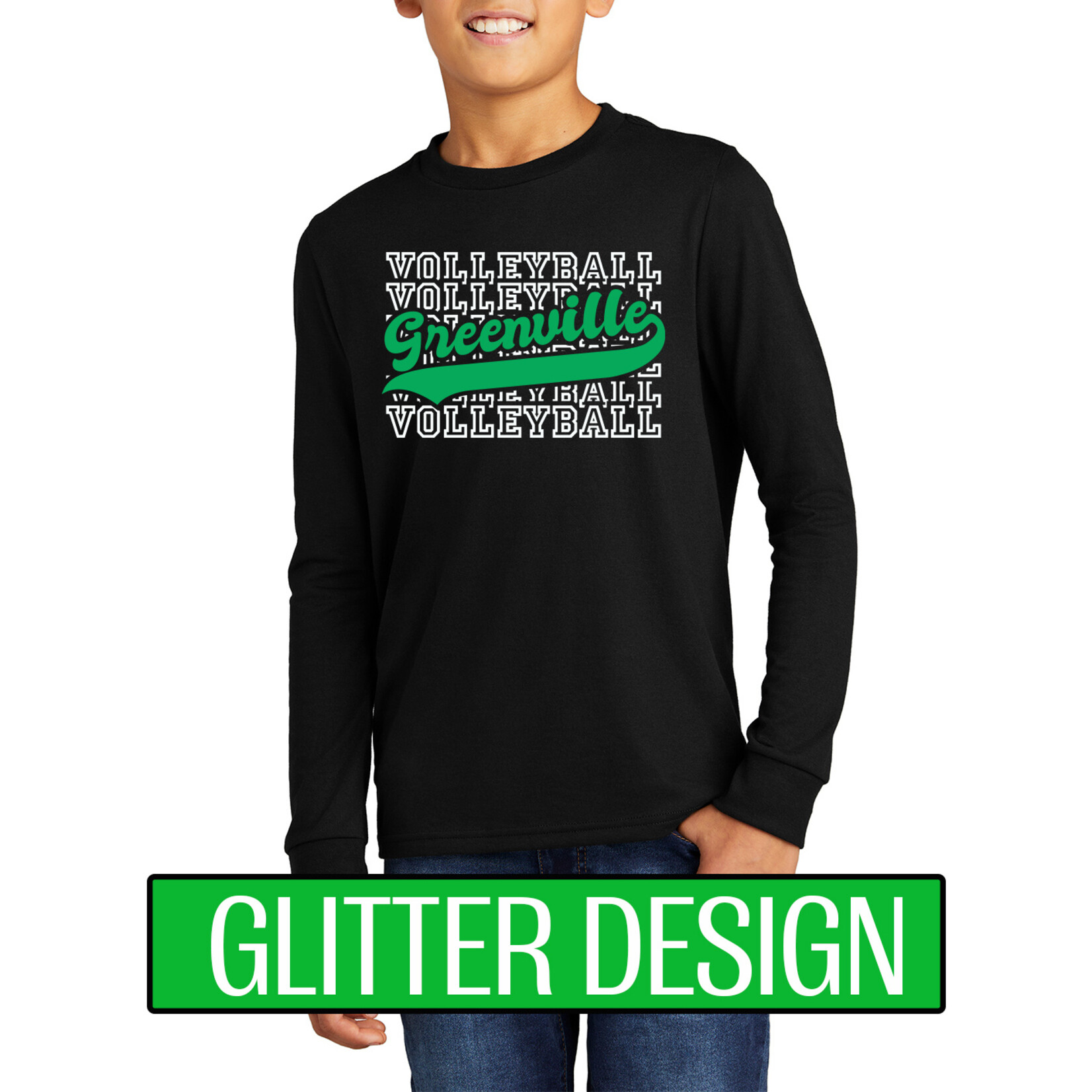 GREENVILLE VOLLEYBALL - YOUTH Long Sleeve Triblend DT132Y