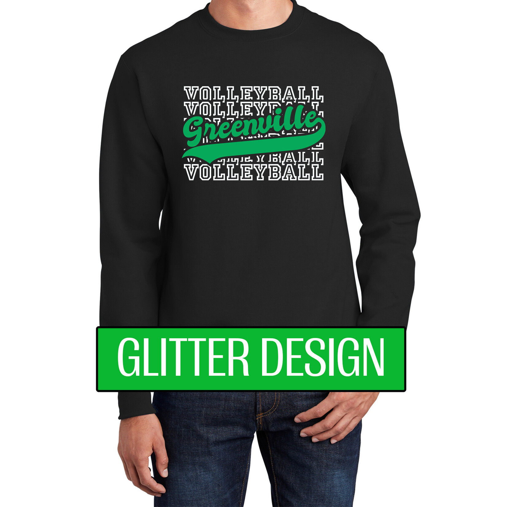 GREENVILLE VOLLEYBALL - Fleece Crewneck PC90