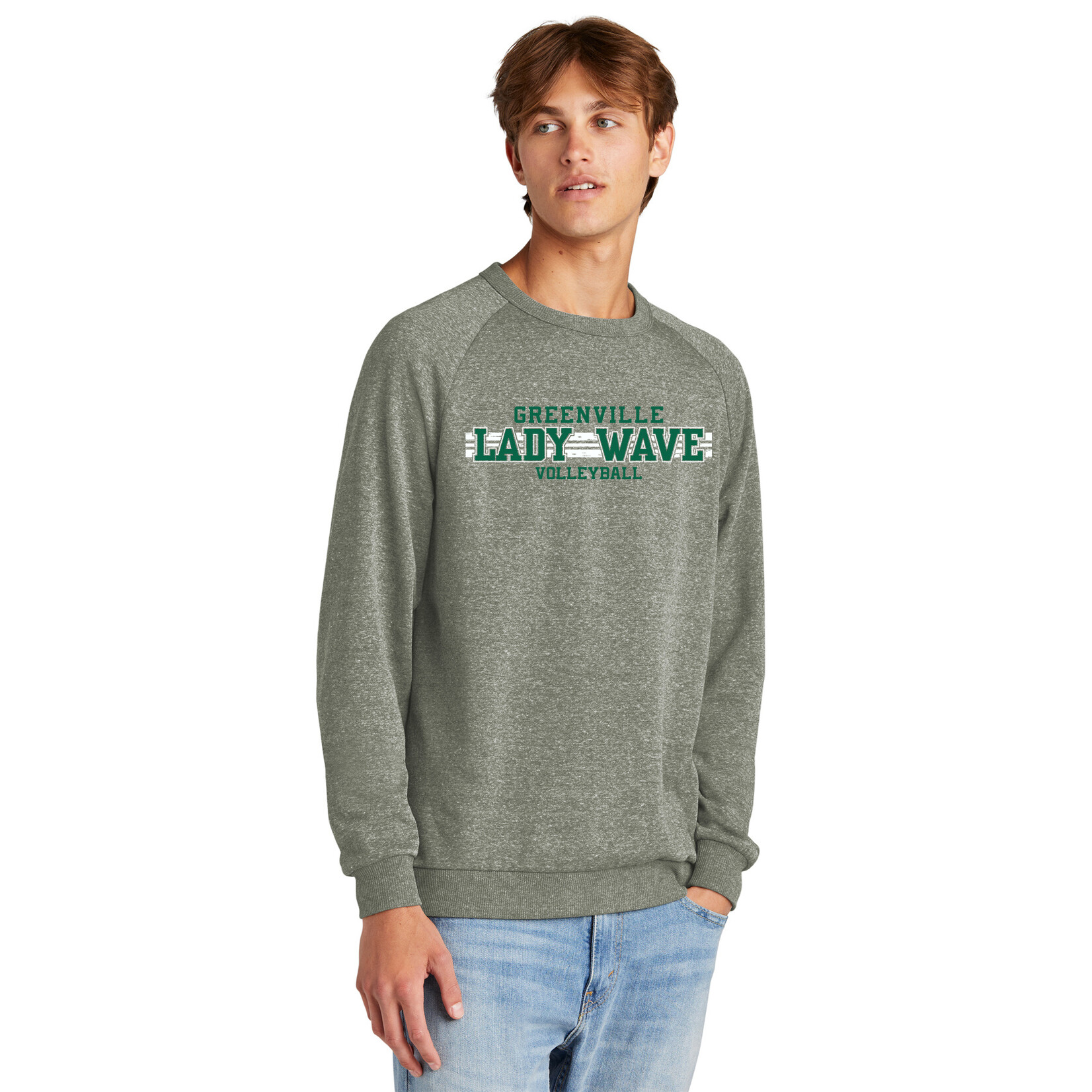 GREENVILLE VOLLEYBALL - Triblend Fleece Crewneck DT1304