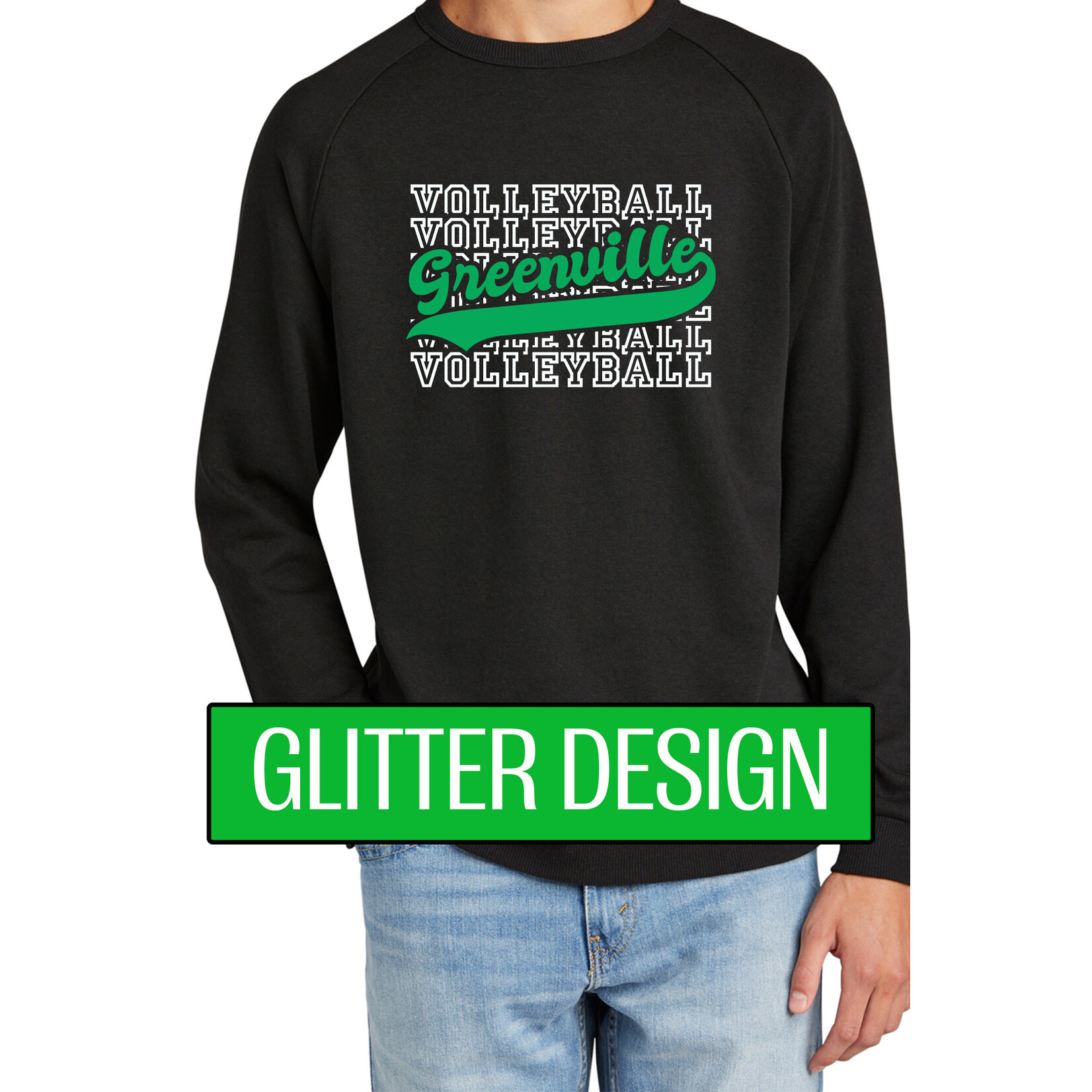GREENVILLE VOLLEYBALL - Triblend Fleece Crewneck DT1304