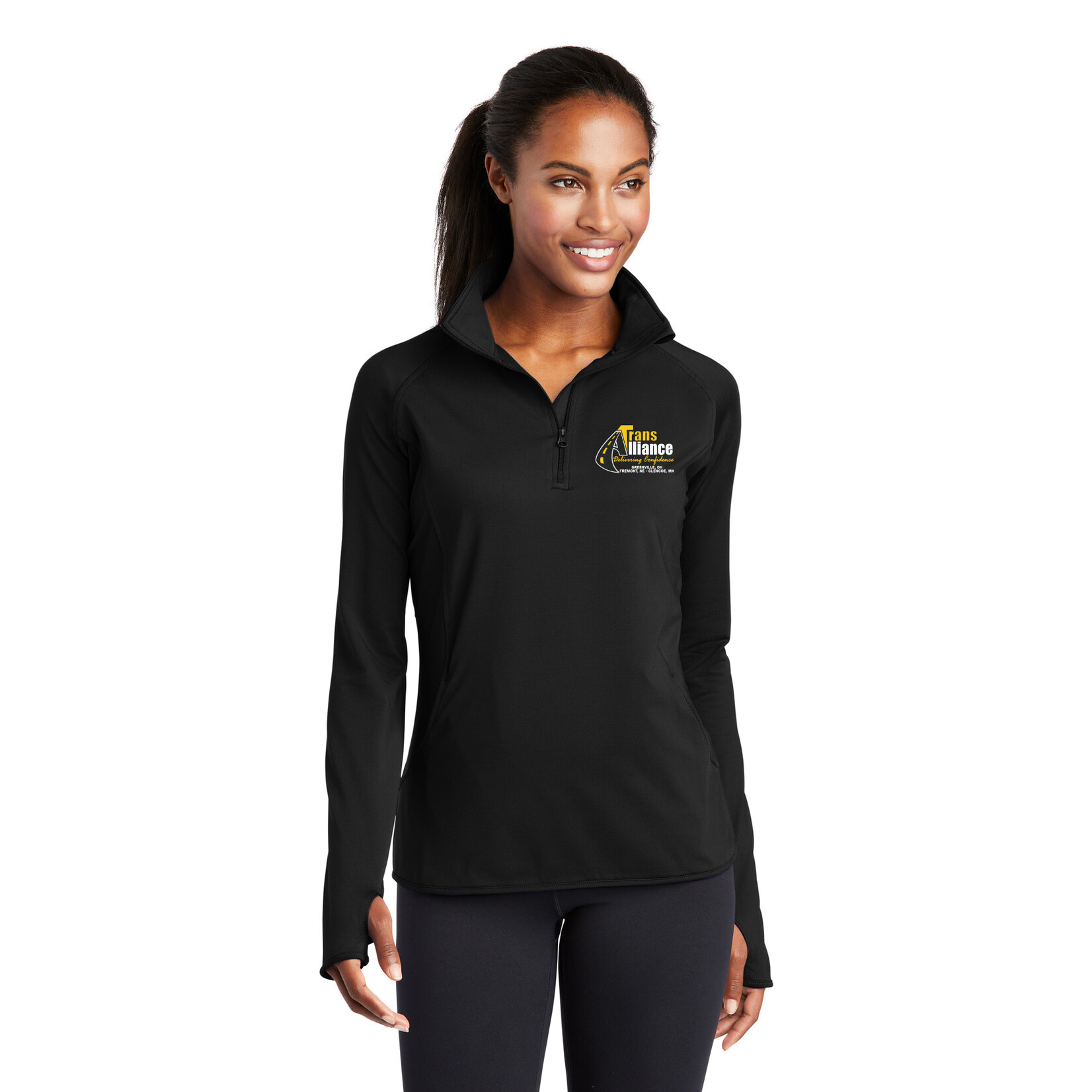 Trans Alliance _LADIES Sport Wick Stretch 1/4 Zip LST850