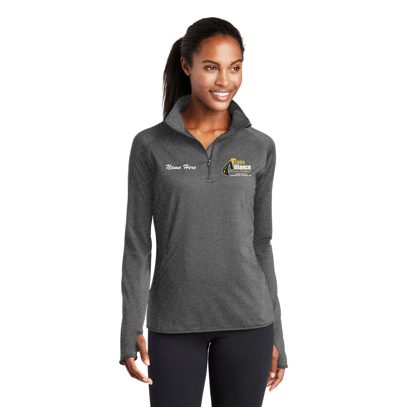 Trans Alliance _LADIES Sport Wick Stretch 1/4 Zip LST850