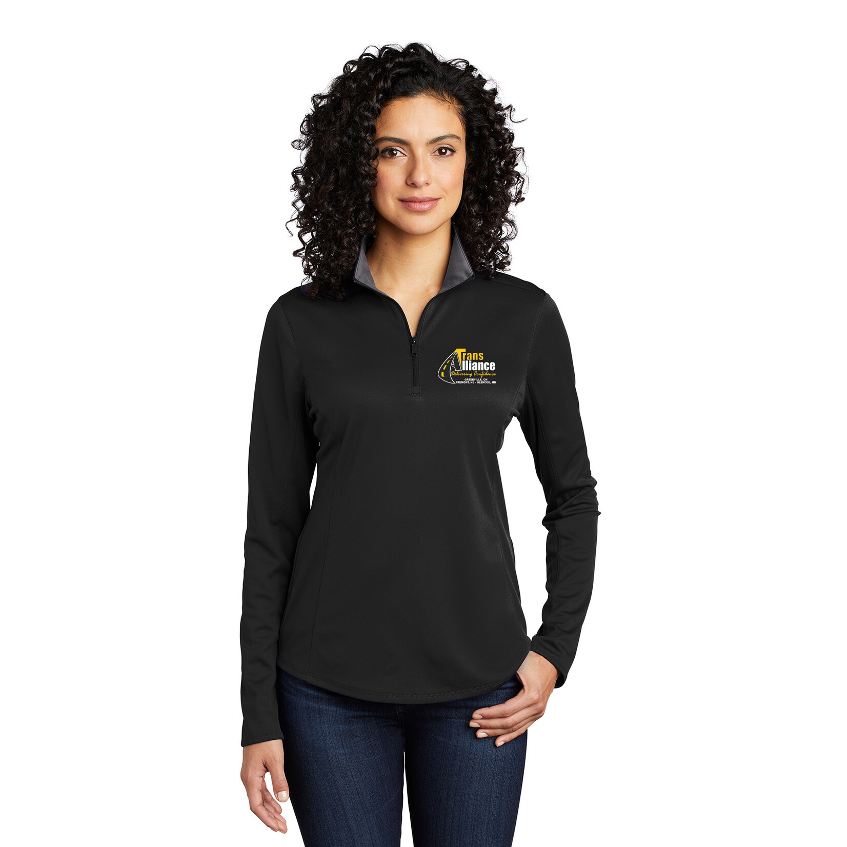 Trans Alliance_LADIES Silk Touch 1/4 Zip 	LK584