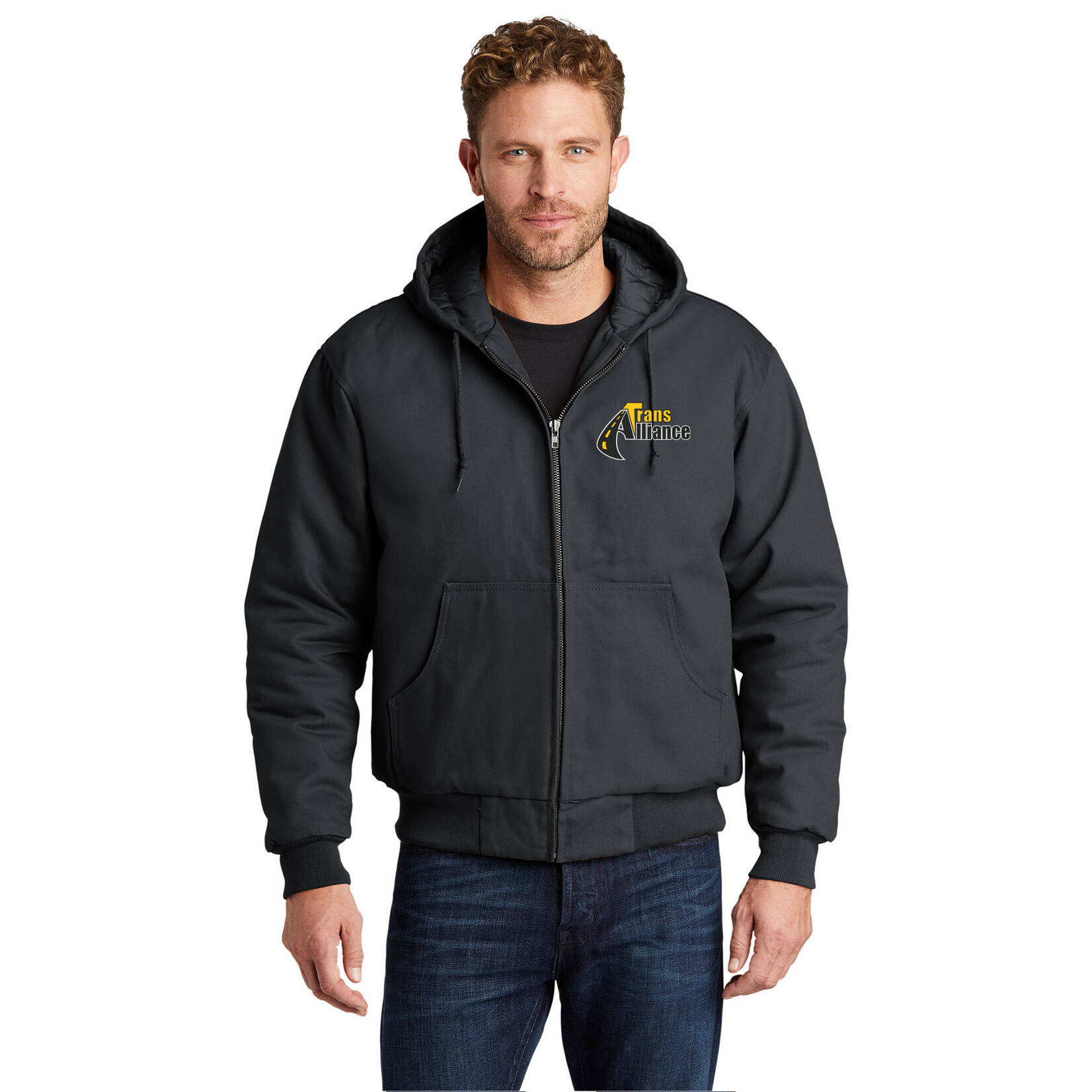 Trans Alliance _Duck Cloth Hooded Work Jacket J763H