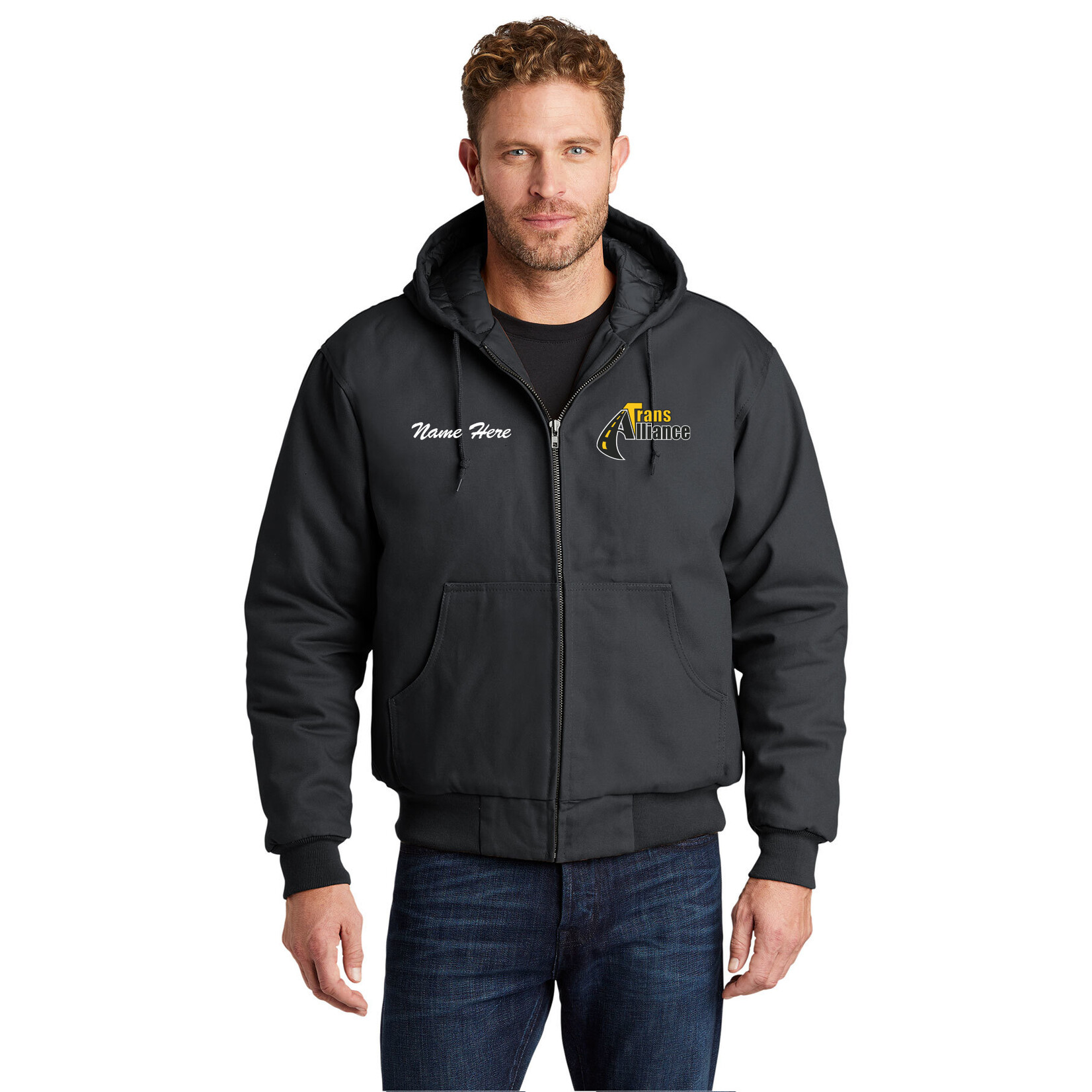 Trans Alliance _Duck Cloth Hooded Work Jacket J763H