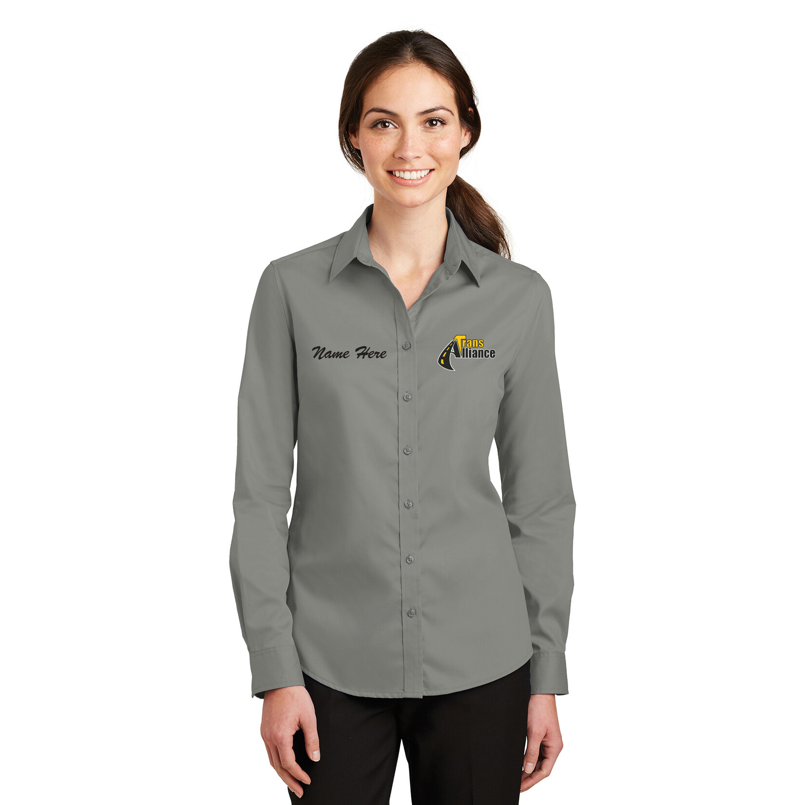 Trans Alliance_LADIES SuperPro Twill Long Sleeve Button Up