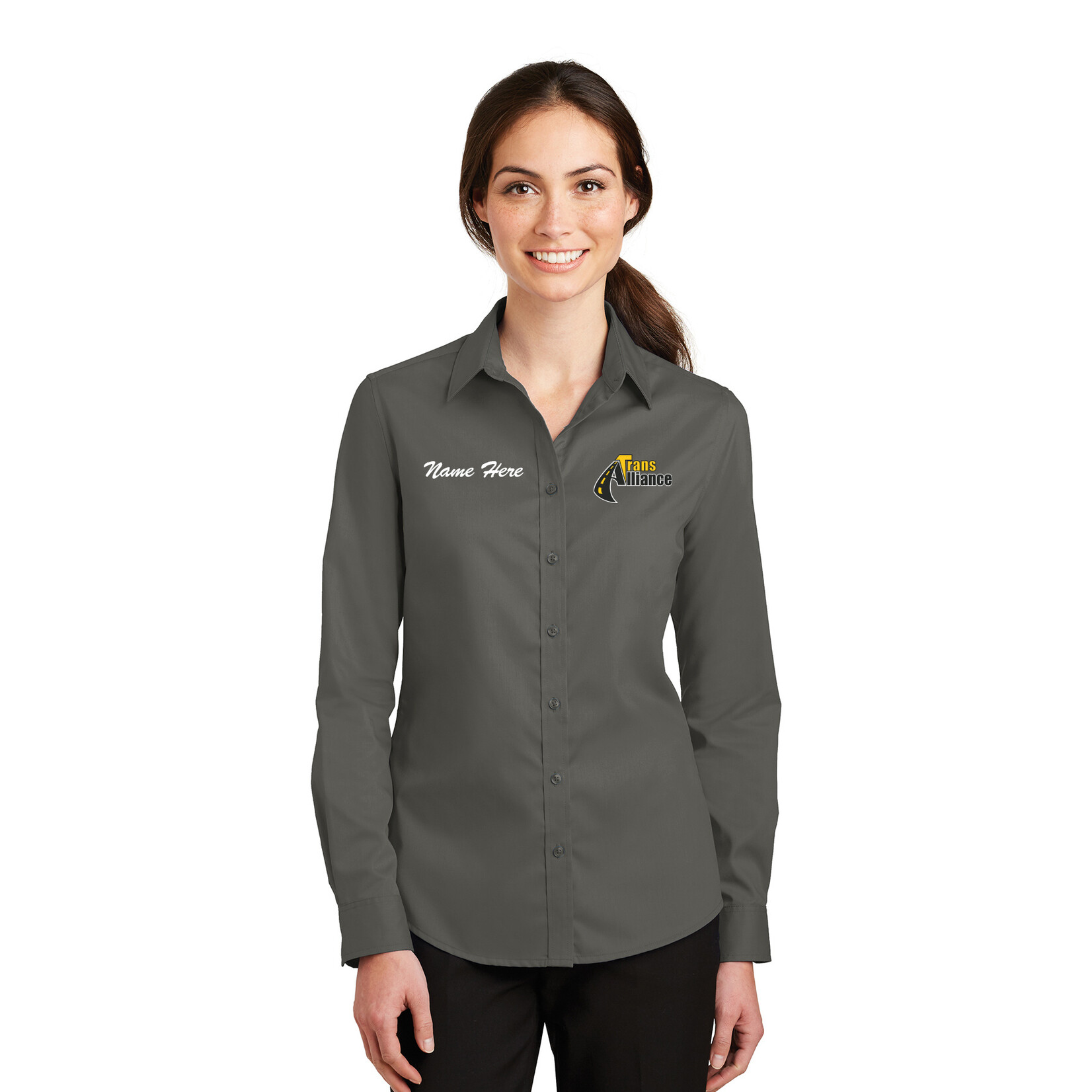 Trans Alliance_LADIES SuperPro Twill Long Sleeve Button Up