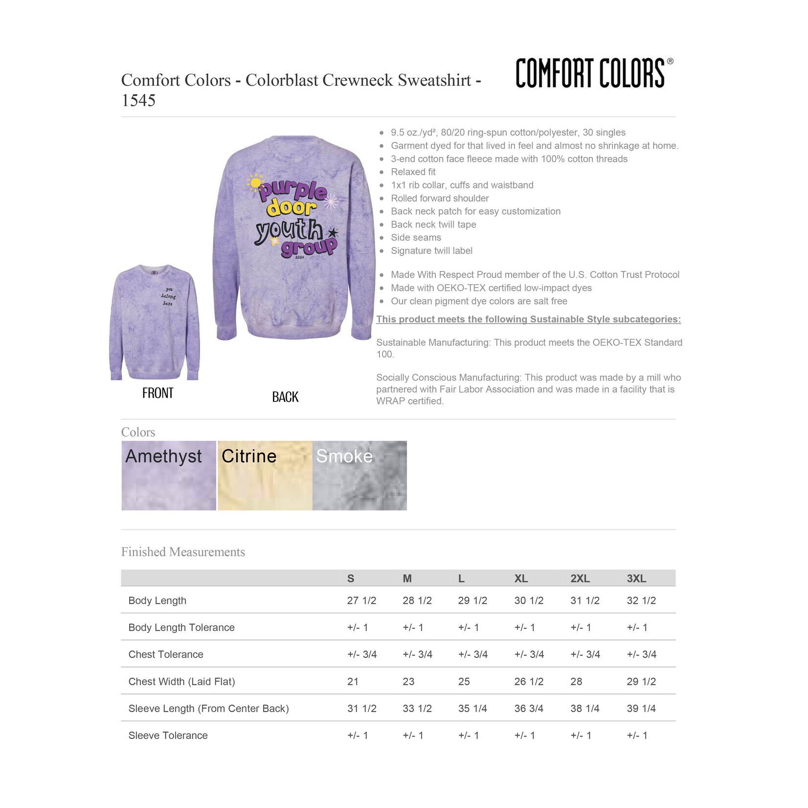 YOUTH GROUP_  Color Burst Crewneck