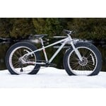 EVO, OMW Fat Tire Mountain Bike, Hardtail Bicycle, 26'', Silver, L