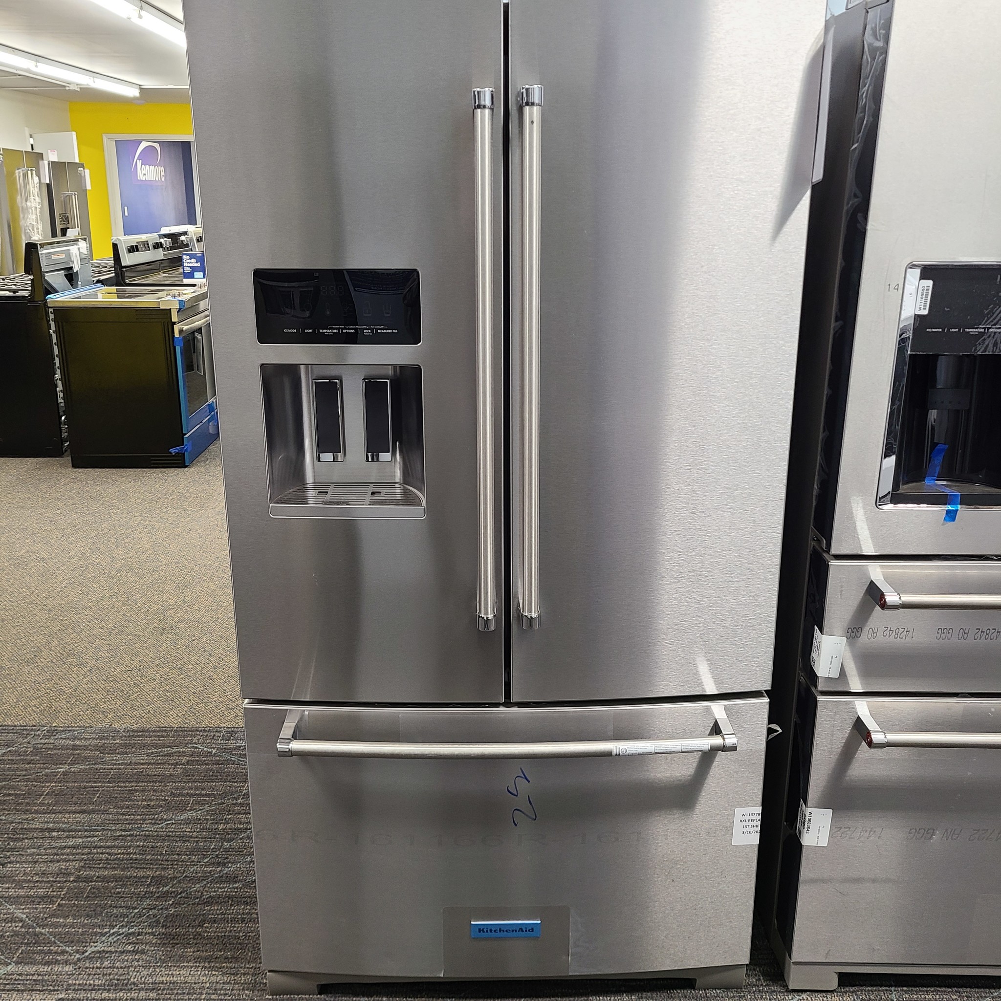 kitchenaid 2 door fridge