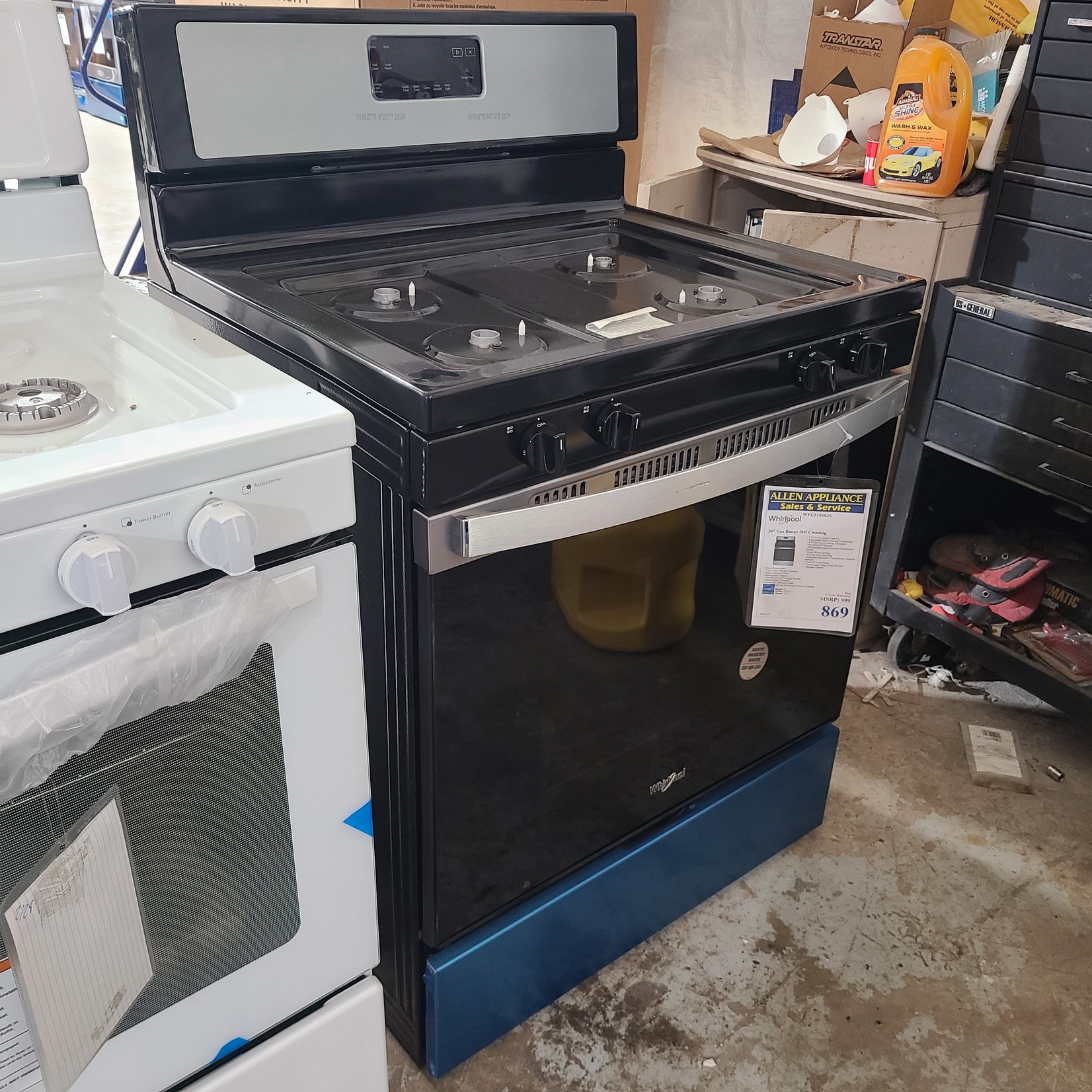 whirlpool gas range power outage
