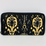 Damask Canvas and Leather Wallet, India