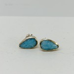 Ten Thousand Villages USA Aqua Teardrop Earrings, Peru