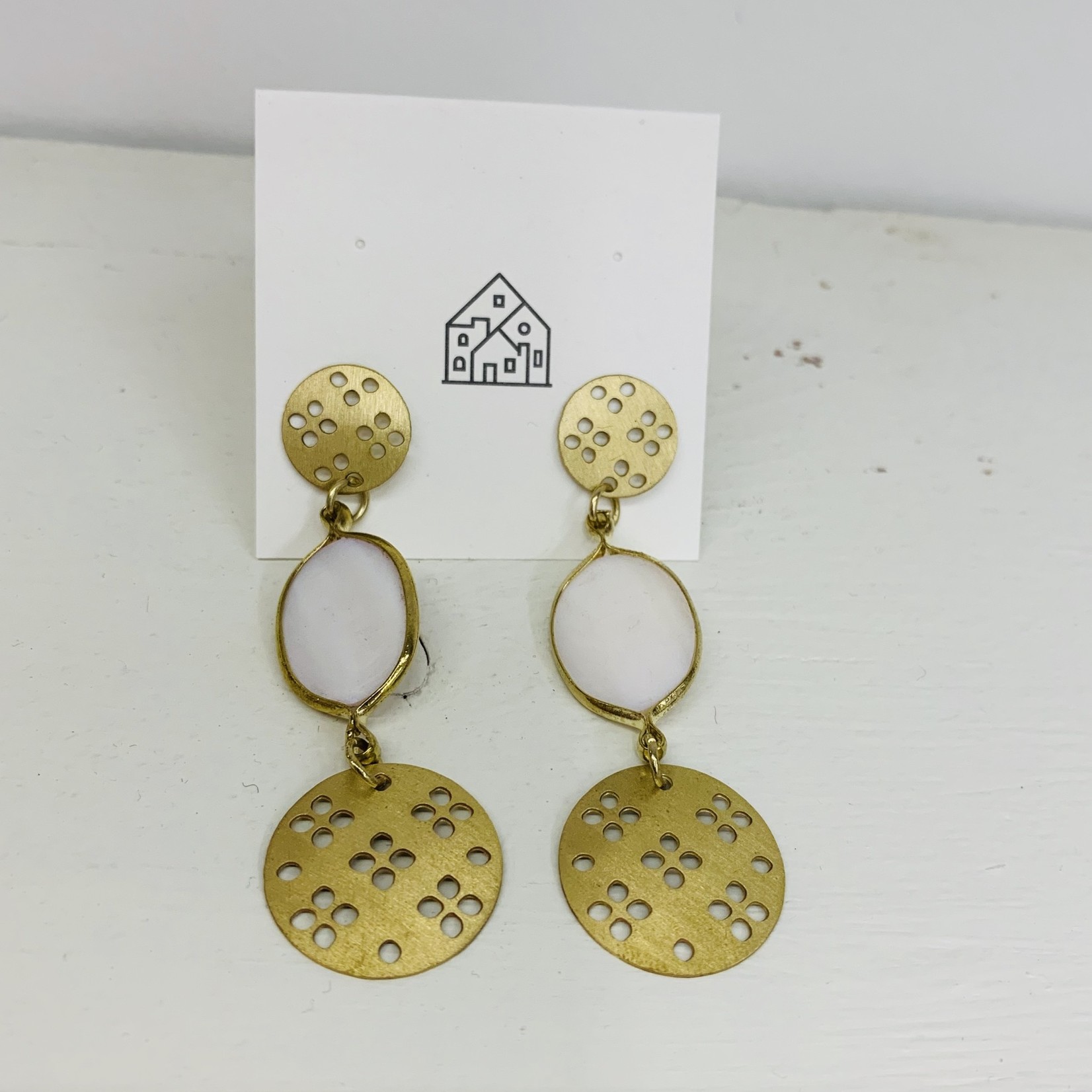 Global Crafts Dhavala Earrings Gold, India