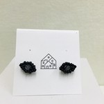 Lucia's Imports Diamond Black Post Earrings, Guatemala