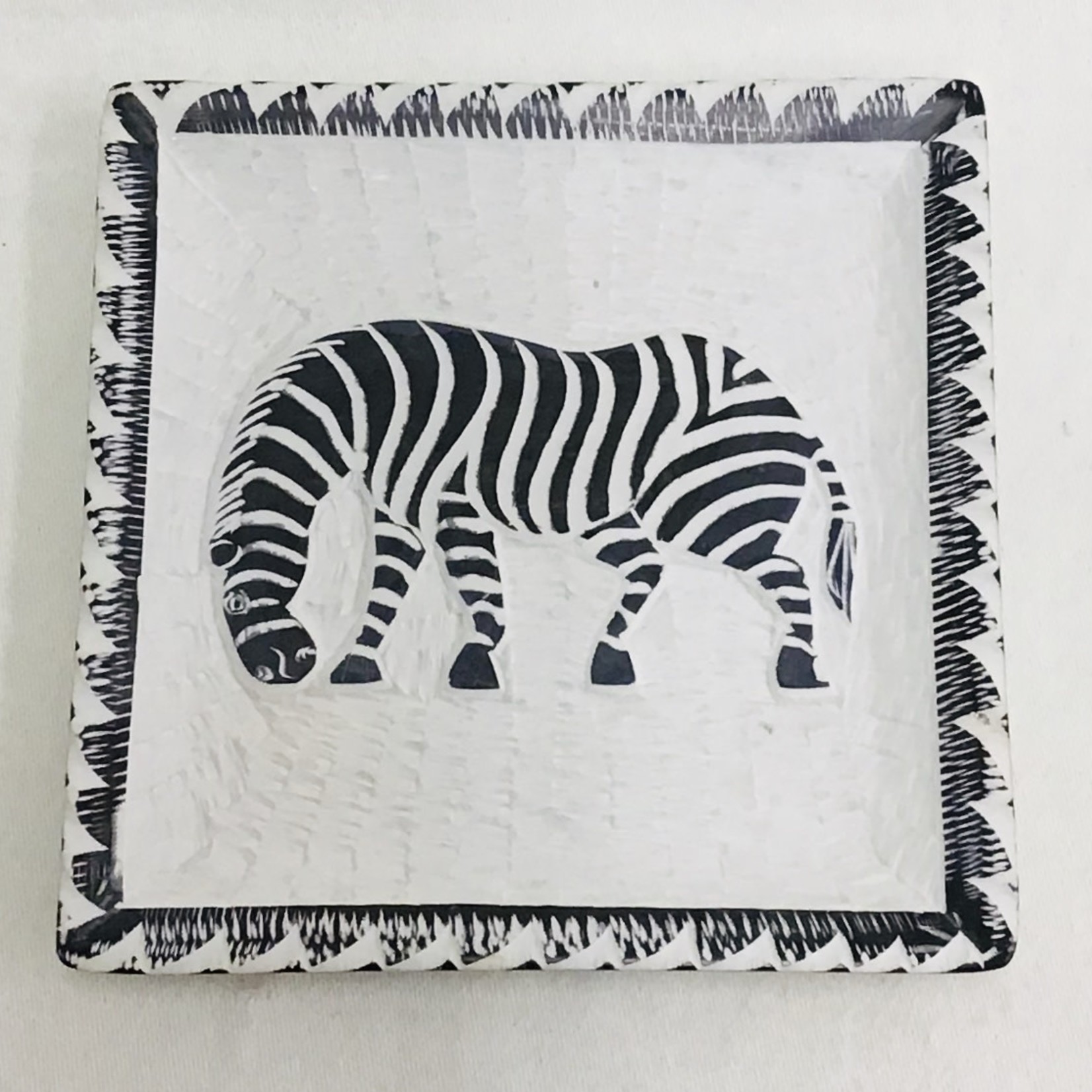 Maisha 4" Zebra square plate