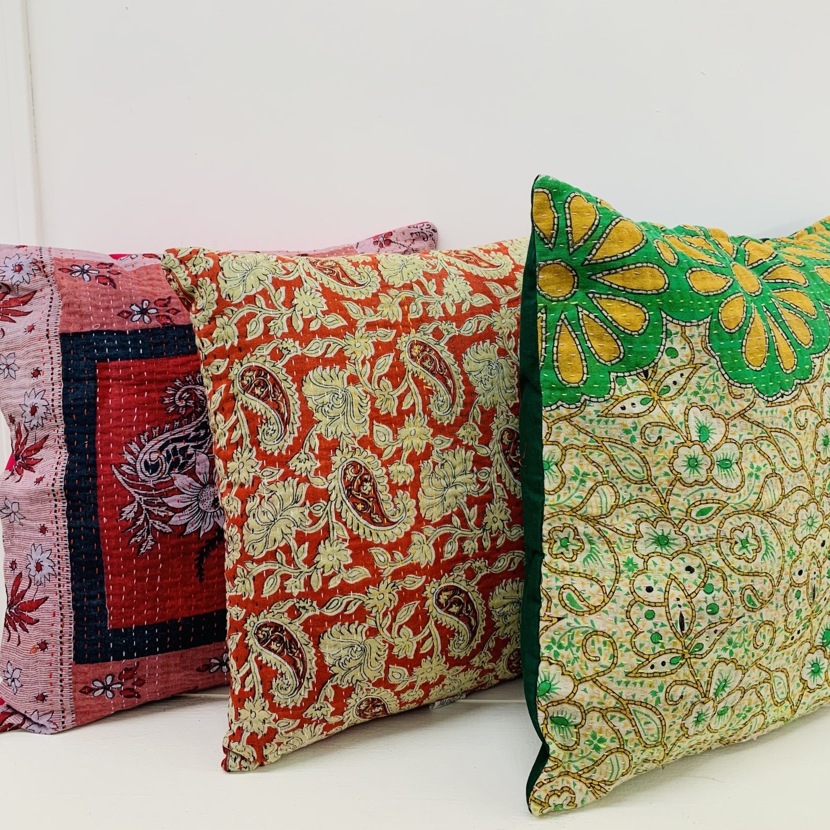 kantha pillows