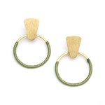 Matr Boomie Kaia Earrings Olive Hoop, India