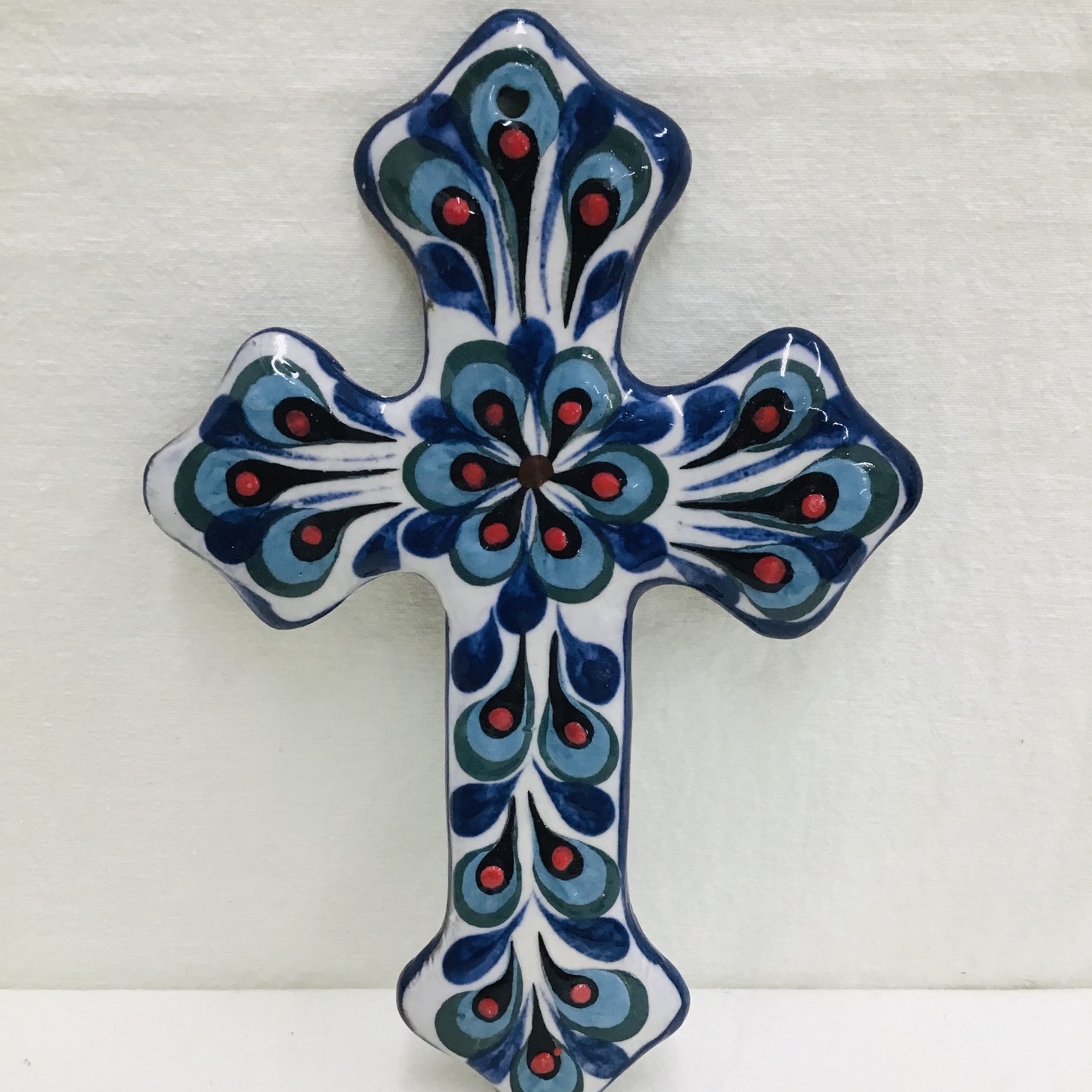 Lucia's Imports Ceramic Cross, Guatemala