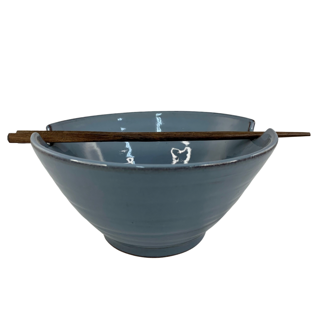 Chopsticks and Blue Bowl Set, Nepal Brandon Ten Thousand Villages