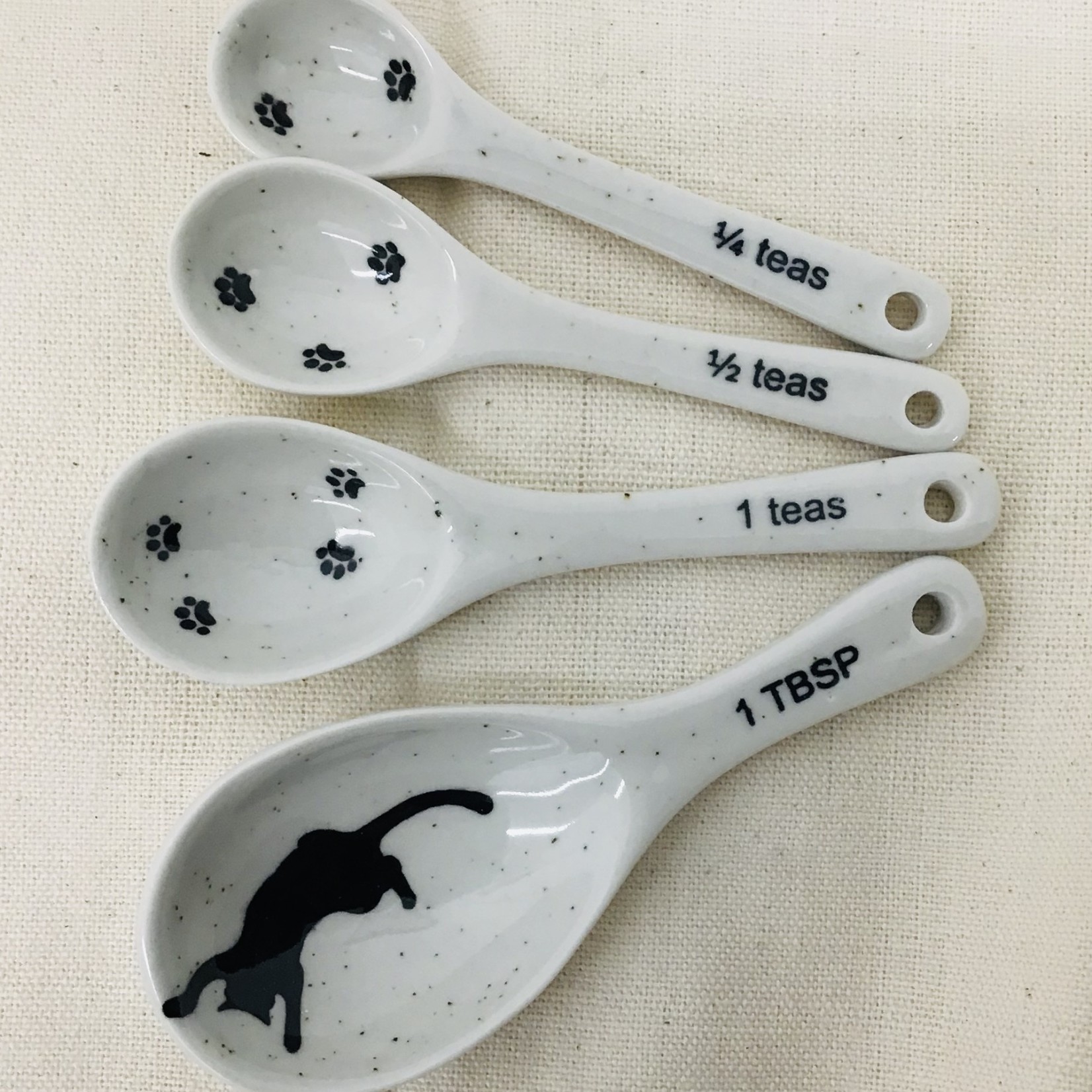 Ten Thousand Villages USA Kitty Prints Measuring Spoons, Vietnam