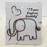 Ten Thousand Villages USA Wire Elephant Gift Bookmark, Kenya