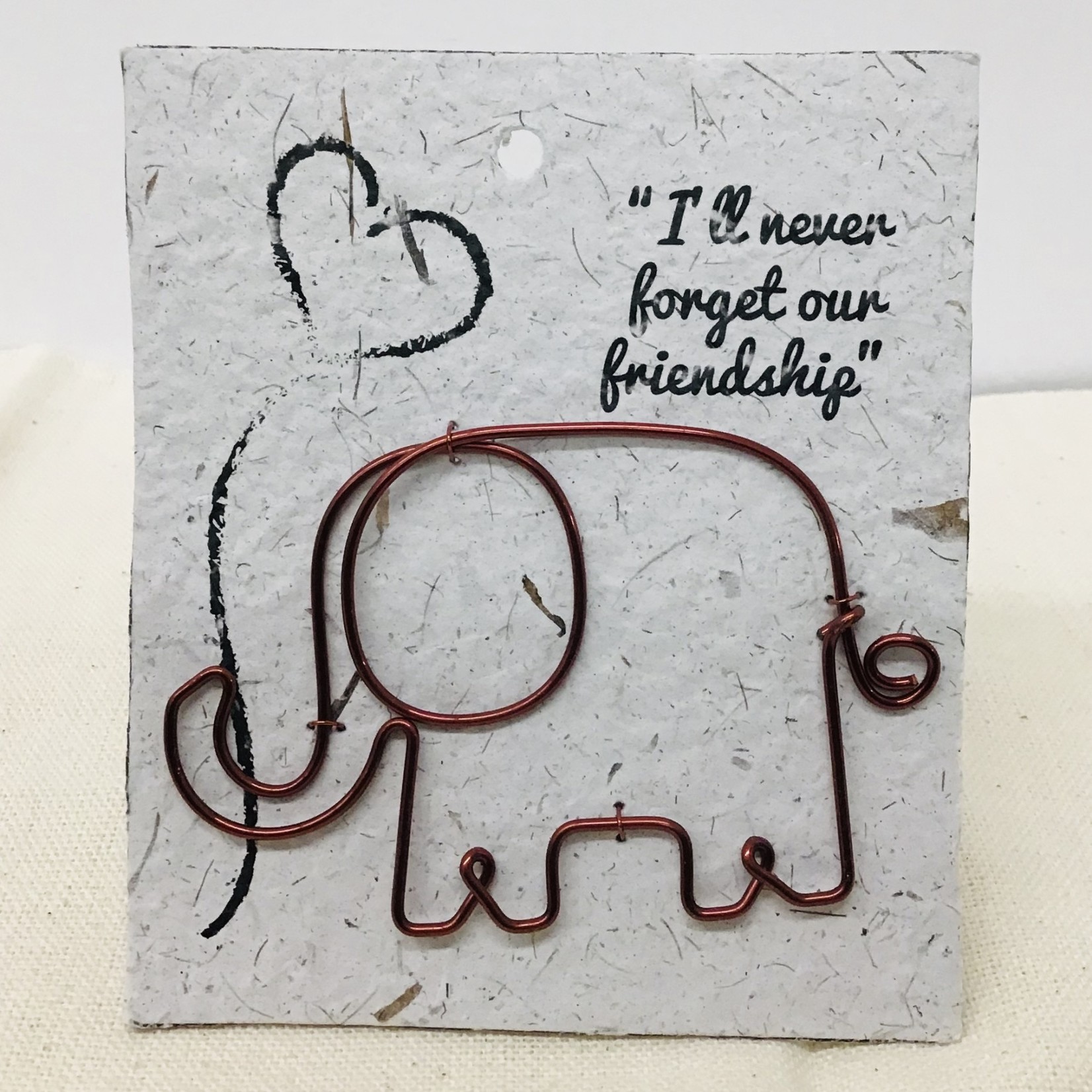Wire Elephant Gift Bookmark, Kenya