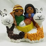 Lucuma Llama Ceramic Nativity, Peru