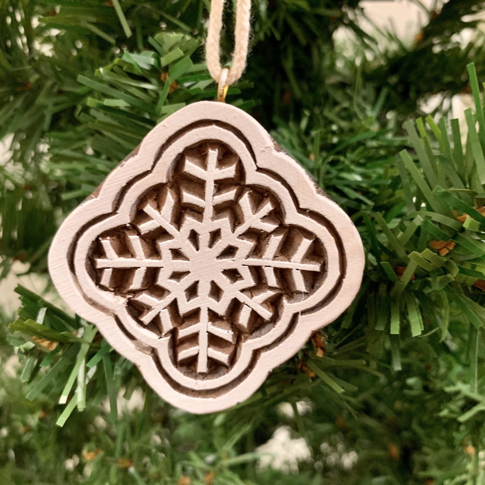 Matr Boomie Wood Hima Bindu Ornament  Snowflake