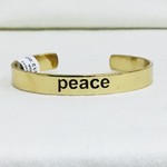 Ten Thousand Villages Brass Peace Cuff