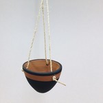 Women of the Cloud Forest Small Hanging Black Terracotta Planter, Nicaragua