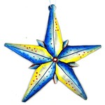 Global Crafts Bright Star Haitian Cut Metal Ornament, Haiti