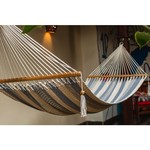 Women of the Cloud Forest Handwoven Hammock Gray and Cream, Nicaragua