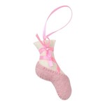 Global Crafts Pink Ballet Slipper Felt Ornament, Nepal