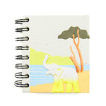 Minga Fair Trade Small Notebook Elephant White,  Sri Lanka