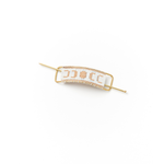 Matr Boomie Adiya Woven Slide Barrette and Pin Lunar Light, India