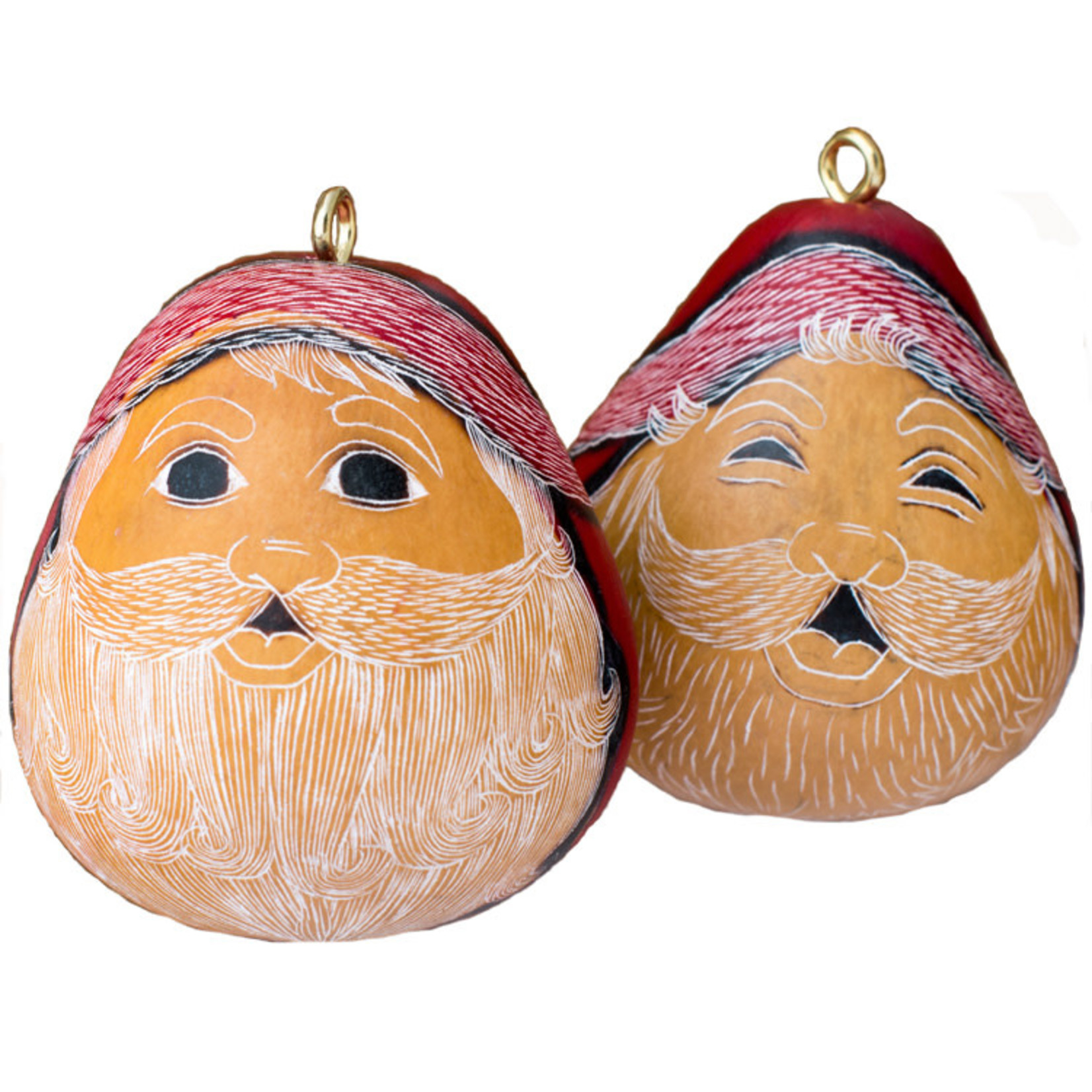 Lucuma Santa Smile Gourd Ornament, Peru